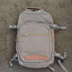 Lacoste Women's Stylish Backpack in Gray and Pink